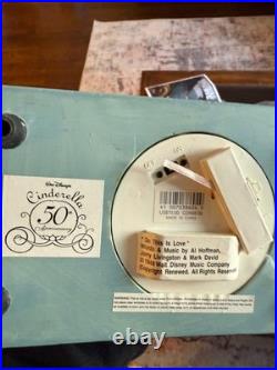 Disney 50th Anniversary Musical Snow Globe Carriage with Cinderella and Prince