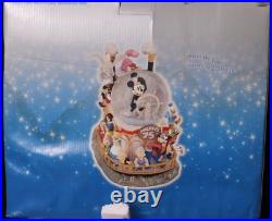 Disney 75th Mickey's Steamboat Ride Snow Globe Musical Withorig Box Works MINT