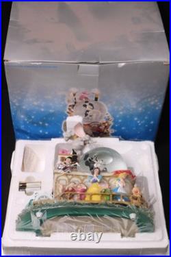 Disney 75th Mickey's Steamboat Ride Snow Globe Musical Withorig Box Works MINT