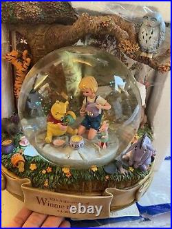 Disney 80th Anniversary Winnie The Pooh Musical Snow Globe