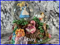 Disney ALICE IN WONDERLAND Enesco Musical Double Snow Globe Waltz Of The Flowers