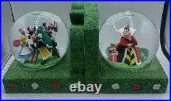 Disney ALICE IN WONDERLAND Snow Globe Bookends Queen of Hearts