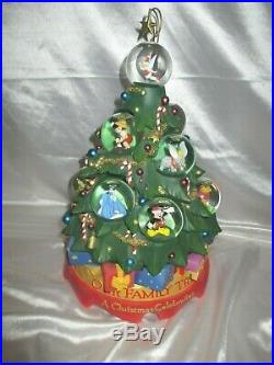 Disney A Christmas Holiday Celebration Mickey Stitch Snowglobe Musical Tree