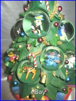 Disney A Christmas Holiday Celebration Mickey Stitch Snowglobe Musical Tree