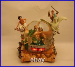 Disney Adventures Tarzan, Hercules, Aladdin, Peter Pan Musical Water Snow Globe