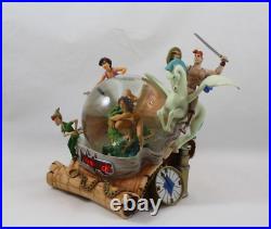 Disney Adventures Tarzan, Hercules, Aladdin, Peter Pan Musical Water Snow Globe