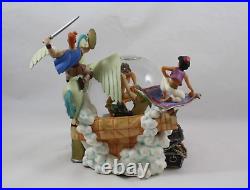 Disney Adventures Tarzan, Hercules, Aladdin, Peter Pan Musical Water Snow Globe