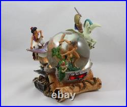 Disney Adventures Tarzan, Hercules, Aladdin, Peter Pan Musical Water Snow Globe