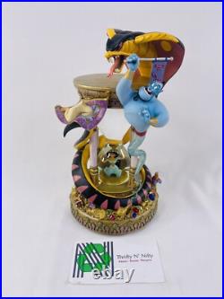 Disney Aladdin Arabian Nights Lightup Hourglass Snow Globe Musical, See pictures