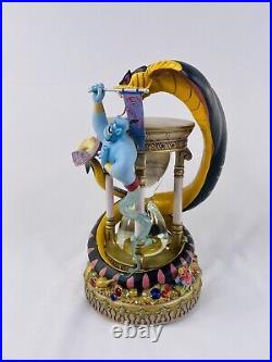 Disney Aladdin Arabian Nights Lightup Hourglass Snow Globe Musical, See pictures