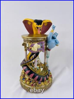 Disney Aladdin Arabian Nights Lightup Hourglass Snow Globe Musical, See pictures