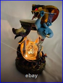 Disney Aladdin Arabian Nights Lightup Hourglass Snow Globe Musical, See pictures