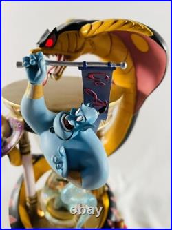 Disney Aladdin Arabian Nights Lightup Hourglass Snow Globe Musical, See pictures