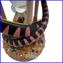 Disney Aladdin Genie Jasmine Hourglass Snake Light Music Water Snow Globe READ