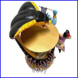 Disney Aladdin Genie Jasmine Hourglass Snake Light Music Water Snow Globe READ