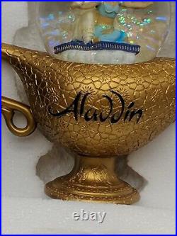 Disney Aladdin Jasmine Snow Globe Music Box Figure Toy Magic Lamp