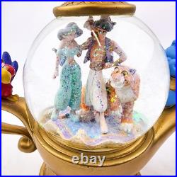 Disney Aladdin Magic Lamp Musical Snow Globe Jasmine Genie Rajah Whole New Word