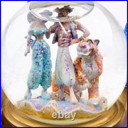 Disney Aladdin Magic Lamp Musical Snow Globe Jasmine Genie Rajah Whole New Word
