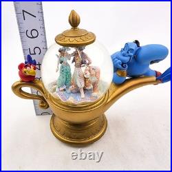 Disney Aladdin Magic Lamp Musical Snow Globe Jasmine Genie Rajah Whole New Word