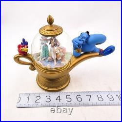 Disney Aladdin Magic Lamp Musical Snow Globe Jasmine Genie Rajah Whole New Word