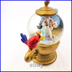 Disney Aladdin Magic Lamp Musical Snow Globe Jasmine Genie Rajah Whole New Word