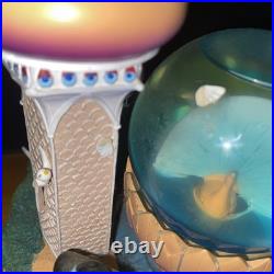 Disney Aladdin Princess Jasmine Rajah Peacock Fountain Snow Globe flaws