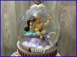 Disney Aladdin Snow Globe Jasmine Genie Musical Theme Withbox