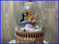 Disney Aladdin Snow Globe Jasmine Genie Musical Theme Withbox