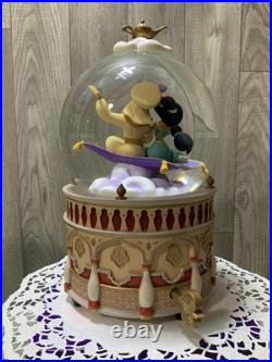 Disney Aladdin Snow Globe Jasmine Genie Musical Theme Withbox