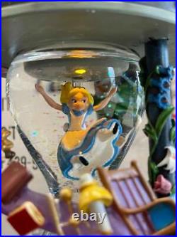 Disney Alice In Wonderland Hourglass Snowglobe NEW IN BOX HTF