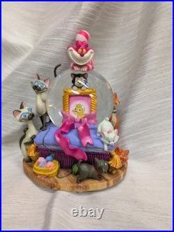 Disney Alice In Wonderland Snow Globe Music Box Cheshire Cat