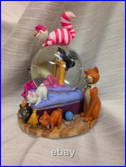 Disney Alice In Wonderland Snow Globe Music Box Cheshire Cat