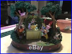 Disney Alice In Wonderland Tea Party Unbirthday Musical Snowglobe RARE