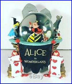 Disney Alice In Wonderland musical Snow Globe Excellent Condition + Box X