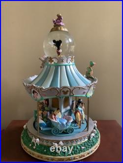 Disney Alice in Wonderland Multicharacter Carousel Musical Snow Globe rare Disney Alice in Wonderland Multicharacter Carousel Musical Snow Globe rare