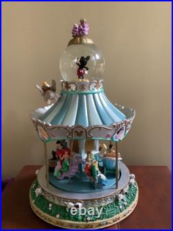 Disney Alice in Wonderland Multicharacter Carousel Musical Snow Globe rare Disney Alice in Wonderland Multicharacter Carousel Musical Snow Globe rare