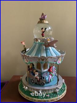 Disney Alice in Wonderland Multicharacter Carousel Musical Snow Globe rare Disney Alice in Wonderland Multicharacter Carousel Musical Snow Globe rare