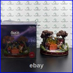 Disney Alice in Wonderland Musical Snow Globe Mad Hatter Tea Party Rare