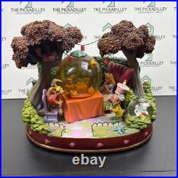 Disney Alice in Wonderland Musical Snow Globe Mad Hatter Tea Party Rare
