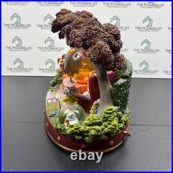 Disney Alice in Wonderland Musical Snow Globe Mad Hatter Tea Party Rare
