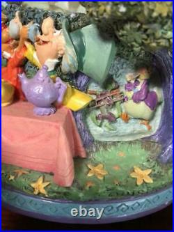 Disney Alice in Wonderland Snow Globe Dome Music Box Discontinued Item