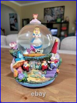 Disney Alice in Wonderland Snow Globe Drink Me Musical Retired RARE No Box