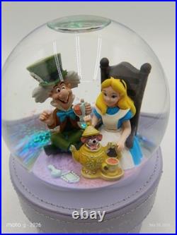 Disney Alice in Wonderland Snow Globe Jewelry Box A Very Merry Unbirthday Rare