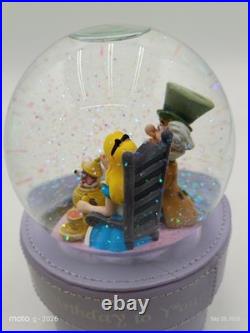 Disney Alice in Wonderland Snow Globe Jewelry Box A Very Merry Unbirthday Rare