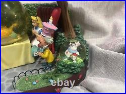 Disney Alice in Wonderland Snow Globe Mad Hatter's Tea Party Used