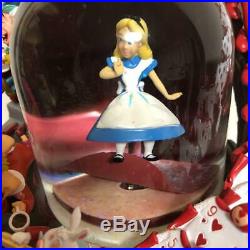 Disney Alice in Wonderland Snow Gloves Snow Dome Music Box