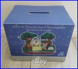 Disney Alice in Wonderland Unbirthday Tea Party Musical Snowglobe Snow Globe New