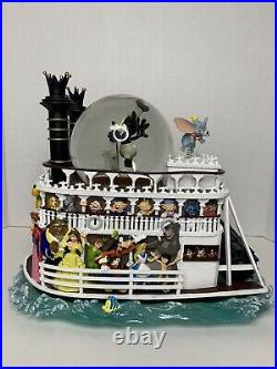 Disney All Characters Liberty Belle Riverboat Fantastic Musical Snow Globe Rare