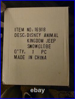 Disney Animal Kingdom Jeep Snow Globe Large Number 16918