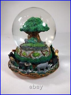 Disney Animal Kingdom Tree Of Life Snow Globe Plays Circle of Life ROTATING